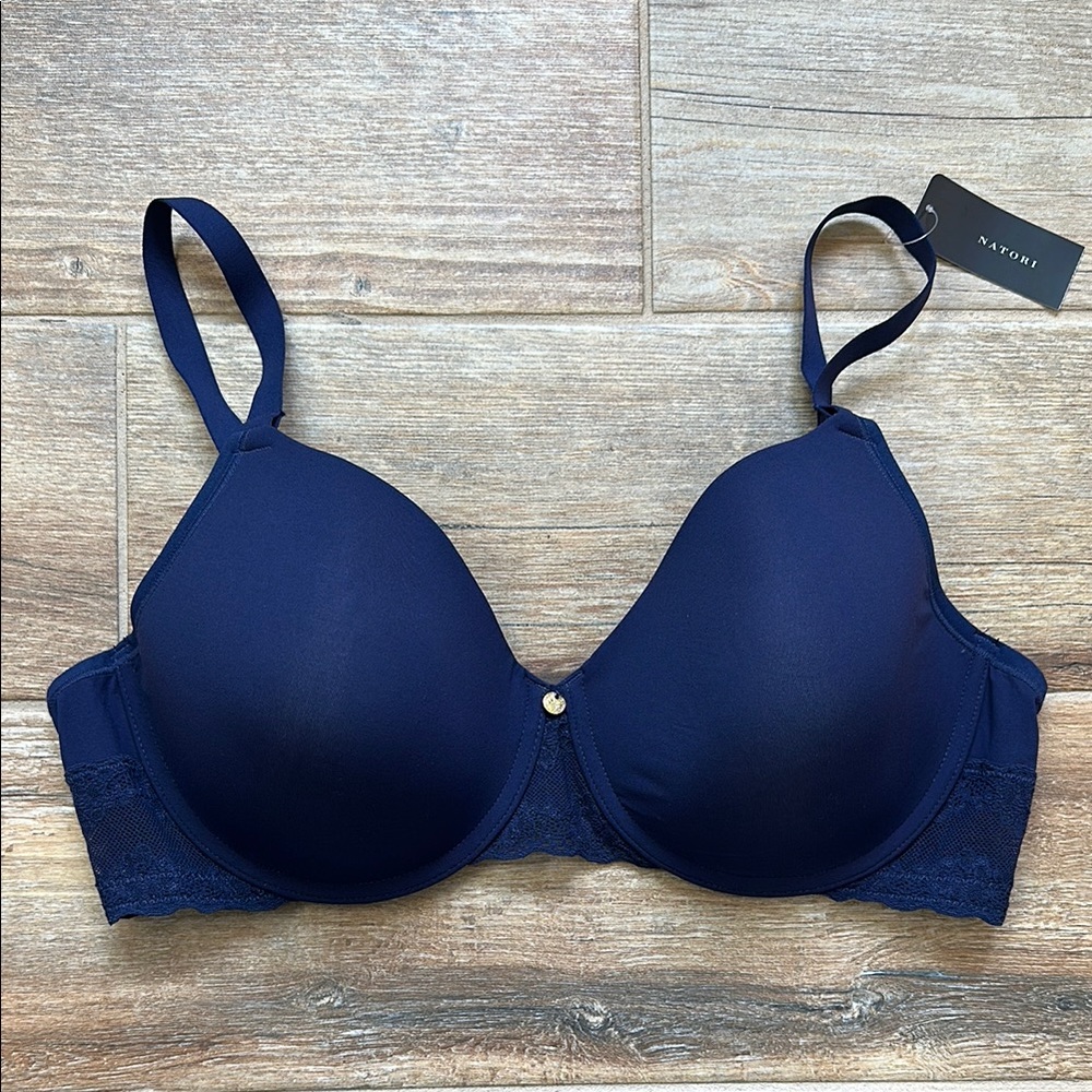 Natori Blue T-Shirt Bra with Underwire Support 38D